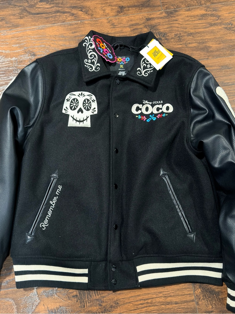 Shoe Palace X Disney Exclusive Coco varsity jacket -Dia de los muertos XL- NEW